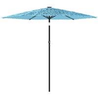 Berkfield Home Garden Parasol with Steel Pole Blue 268x268x226 cm | Size: 268 x 268 x 226 cm