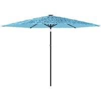 Berkfield Home Garden Parasol with Steel Pole Blue 288x288x225 cm | Size: 288 x 288 x 225 cm
