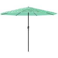 Berkfield Home Garden Parasol with Steel Pole Green 324x324x247 cm | Size: 324 x 324 x 247 cm