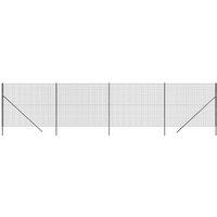 Berkfield Home Wire Mesh Fence Anthracite 1.6x10 m Galvanised Steel in Black