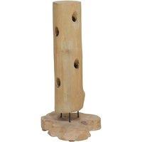 Berkfield Home Wine Rack for 8 Bottles 40x30x80 cm Solid Teak Wood in Brown | Size: 40 x 30 x 80 cm