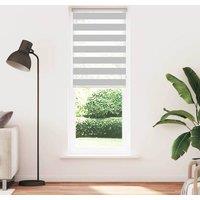 Berkfield Home Zebra Blind Light Grey 90x230 cm Fabric Width 85.9 cm Polyester