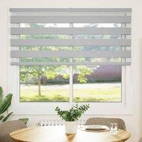 Berkfield Home Zebra Blind Light Grey 160x150 cm Fabric Width 155.9 cm Polyester