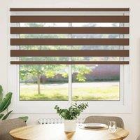 Berkfield Home Zebra Blind Brown 155x100 cm Fabric Width 150.9 cm Polyester