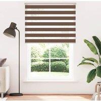 Berkfield Home Zebra Blind Brown 150x200 cm Fabric Width 145.9 cm Polyester