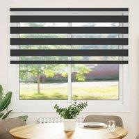 Berkfield Home Zebra Blind Black 155x150 cm Fabric Width 150.9 cm Polyester