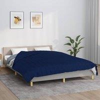 Berkfield Home Weighted Blanket Blue 220x240 cm King 11 kg Fabric
