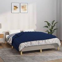Berkfield Home Weighted Blanket Blue 138x200 cm Single 10 kg Fabric