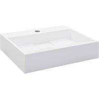Berkfield Home Wash Basin 50x38x13 cm Mineral Cast/Marble Cast White | Size: 50 x 38 x 13 cm