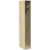Berkfield Home Wardrobe Sonoma Oak 30x50x200 cm Engineered Wood in Light Oak | Size: 30 x 50 x 200 cm