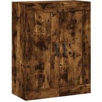 Berkfield Home Wall Mounted Cabinet Smoked Oak 69.5x34x90 cm Engineered Wood in Brown