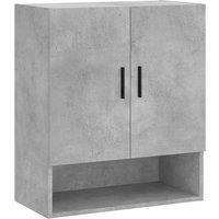 Berkfield Home Wall Cabinet Concrete Grey 60x31x70 cm Engineered Wood | Size: 60 x 31 x 70 cm