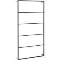 Berkfield Home Towel Rack Black 60x10x116 cm Steel | Size: 60 x 10 x 116 cm