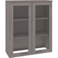 Berkfield Home Top for Highboard HAMAR Light Grey 85x35x100cm Solid Wood Pine | Size: 85 x 35 x 100 cm