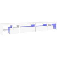 Berkfield Home TV Cabinet with LED Lights White 290x36.5x40 cm