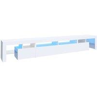 Berkfield Home TV Cabinet with LED Lights White 260x36.5x40 cm