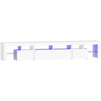 Berkfield Home TV Cabinet with LED Lights White 230x36.5x40 cm