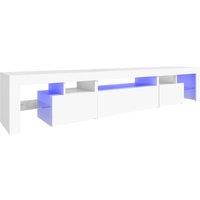 Berkfield Home TV Cabinet with LED Lights White 215x36.5x40 cm