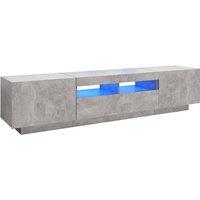 Berkfield Home TV Cabinet with LED Lights Concrete Grey 180x35x40 cm | Size: 180 x 35 x 40 cm