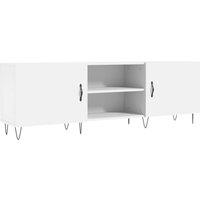 Berkfield Home TV Cabinet White 150x30x50 cm Engineered Wood | Size: 150 x 30 x 50 cm