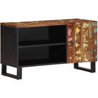 Berkfield Home TV Cabinet 80x33x46 cm Solid Wood Reclaimed&Engineered Wood in Brown | Size: 80 x 33 x 46 cm