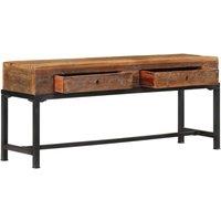 Berkfield Home TV Cabinet 110x30x46 cm Solid Wood Reclaimed in Brown | Size: 110 x 30 x 46 cm
