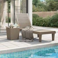 Berkfield Home Sun Lounger Light Brown 155x58x83 cm Polypropylene | Size: 155 x 58 x 83 cm