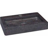 Berkfield Home Sink Black 38x24x6.5 cm Marble