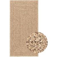 Berkfield Home Rug ZIZUR Beige 80x250 cm Jute Look Indoor & Outdoor | Size: Medium