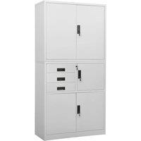 Berkfield Home Office Cabinet Light Grey 90x40x180 cm Steel | Size: 90 x 40 x 180 cm