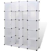 Berkfield Home Modular Cabinet 14 Compartments White 37x146x180.5 cm
