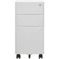 Berkfield Home Mobile File Cabinet Light Grey 30x45x59 cm Steel | Size: 30 x 45 x 59 cm