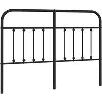 Berkfield Home Metal Headboard Black 150 cm
