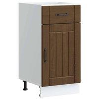 Berkfield Home Kitchen Base Cabinet Lucca Brown Oak Engineered Wood