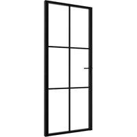 Berkfield Home Interior Door ESG Glass & Aluminium 83x201.5 cm Black