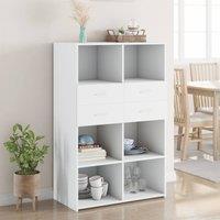 Berkfield Home Highboard White 80x42.5x124 cm Engineered Wood