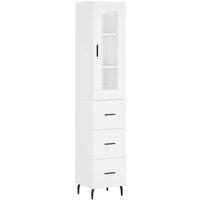 Berkfield Home Highboard White 34.5x34x180 cm Engineered Wood