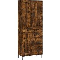Berkfield Home Highboard Smoked Oak 69.5x34x180 cm Engineered Wood in Brown