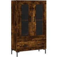 Berkfield Home Highboard Smoked Oak 69.5x31x115 cm Engineered Wood in Brown