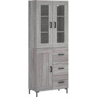 Berkfield Home Highboard Grey Sonoma 69.5x34x180 cm Engineered Wood