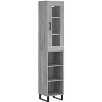 Berkfield Home Highboard Grey Sonoma 34.5x34x180 cm Engineered Wood