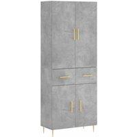 Berkfield Home Highboard Concrete Grey 69.5x34x180 cm Engineered Wood