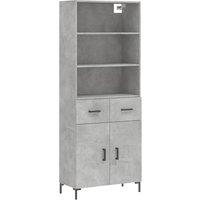 Berkfield Home Highboard Concrete Grey 69.5x34x180 cm Engineered Wood