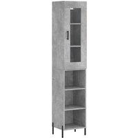 Berkfield Home Highboard Concrete Grey 34.5x34x180 cm Engineered Wood