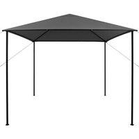 Berkfield Home Gazebo 3x3 m Anthracite Fabric & Steel 180 g/m in Dark Grey