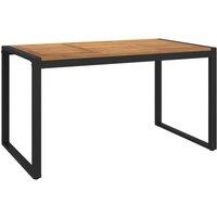 Berkfield Home Garden Table with U-shaped Legs 140x80x75 cm Solid Wood Acacia in Brown | Size: 140 x 80 x 75 cm