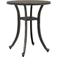 Berkfield Home Garden Table Bronze 48x53 cm Cast Aluminium | Size: 48x53 cm