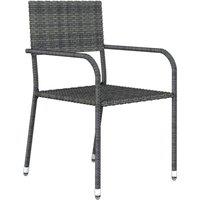 Berkfield Home Elegant 3 Piece Garden Dining Set Grey