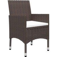 Berkfield Home Beautiful 5 Piece Garden Dining Set with Cushions Brown
