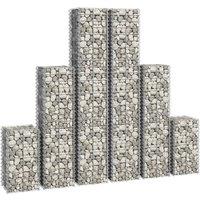 Berkfield Home Durable 6 Piece Gabion Set Galvanised Wire in Silver